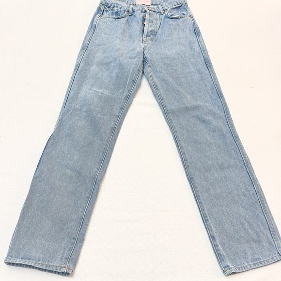 Revice Straight Leg Light Wash Button Fly Denim Jeans Size 27 - Picture 3 of 8